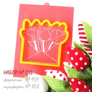 Набор №545 ( Конверт с тюльпанами )  (959-858)